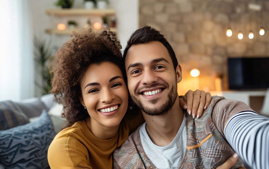 pareja de esposos felices por crédito en Caja Arequipa