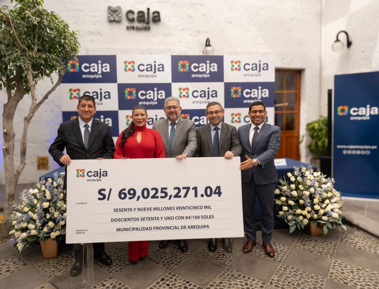 Caja Arequipa entrega más de S69 millones a la Municipalidad Provincial de Arequipa por utilidades del 2025