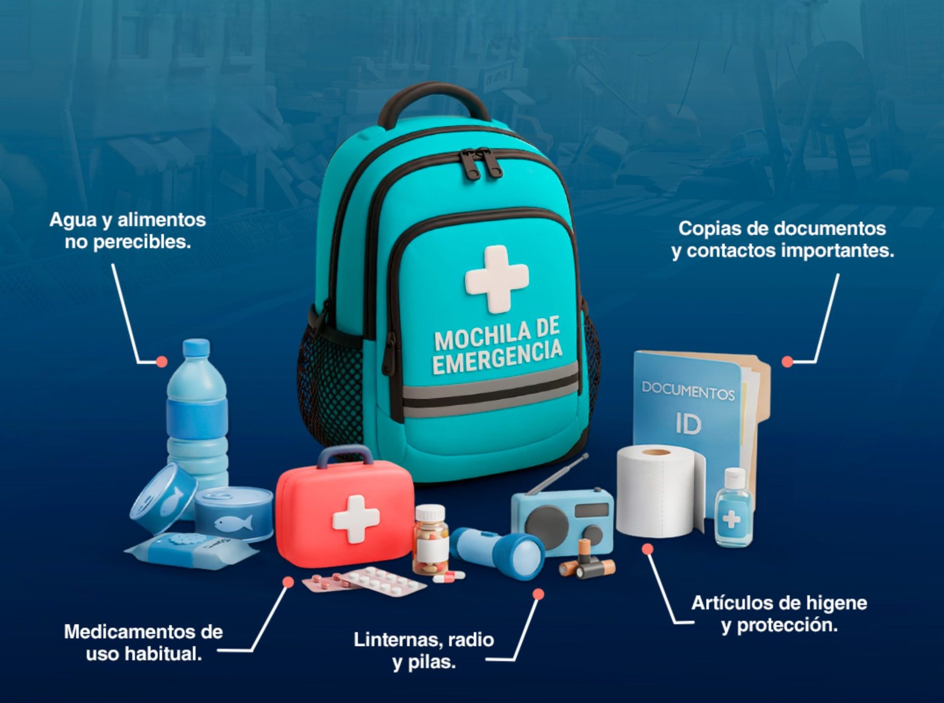 mochila de emergencia fenomeno de el niño